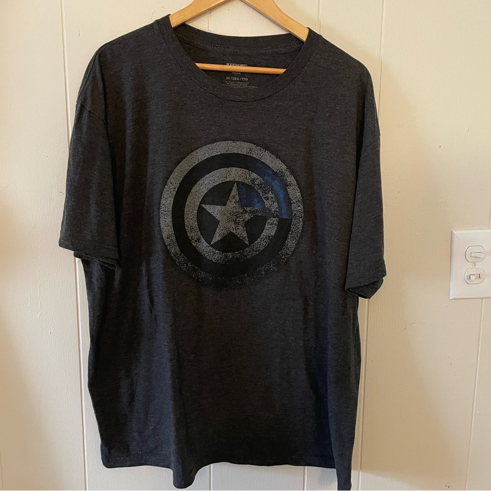 Marvel Dark Gray Captain America Shield Tee